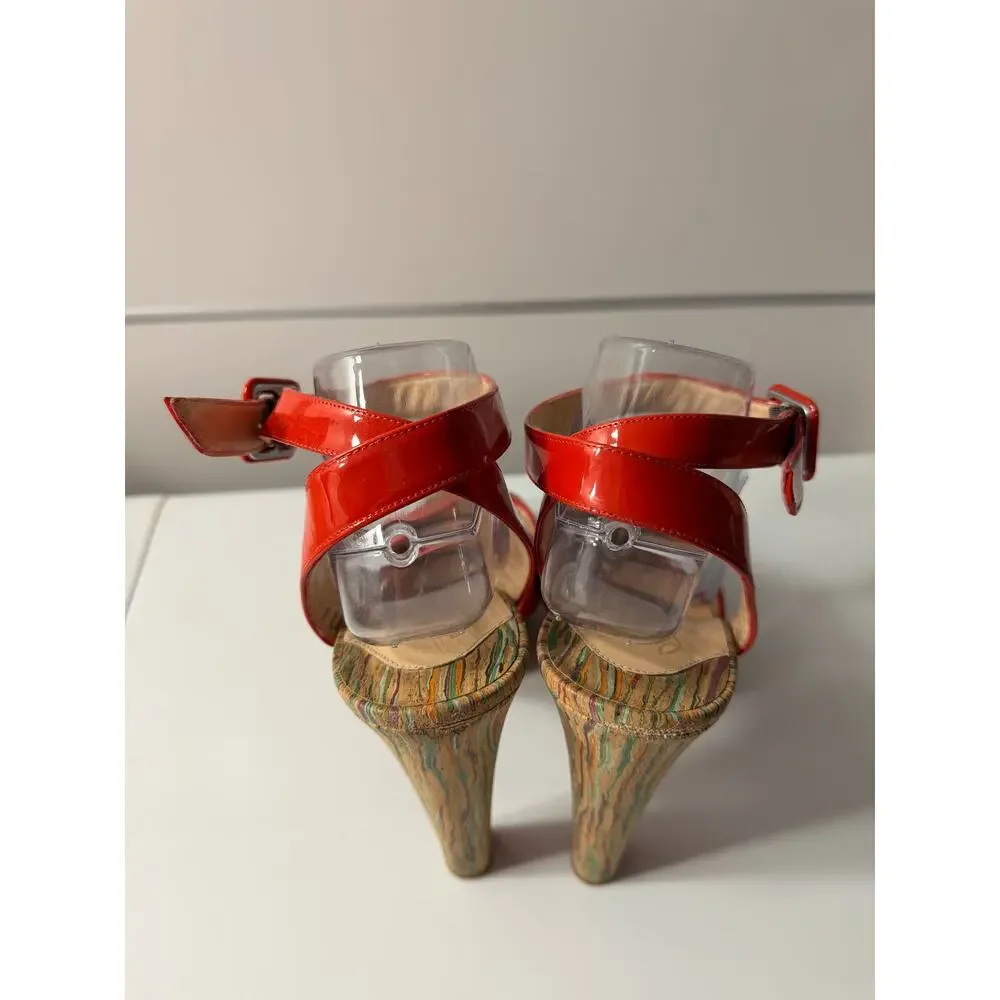 Christian Louboutin Red Patent Platform Heels